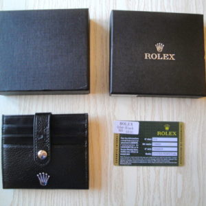 rolex replica porta carte di credito in vera pelle full set